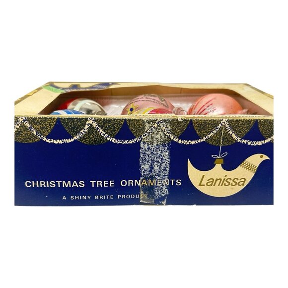 6 West Germany Glass Christmas tree ornaments by Lanissa mid-century vintage - Picture 15 of 16